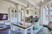 Wohnzimmer Ferienhaus Deichkrone