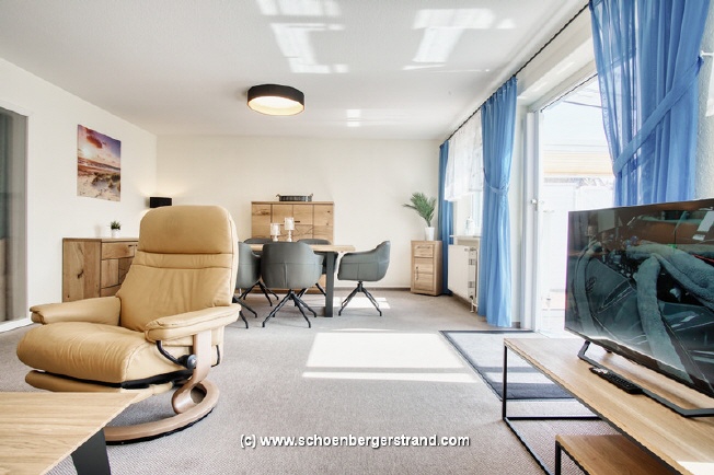 Wohnzimmer Ferienhaus "Kogge"