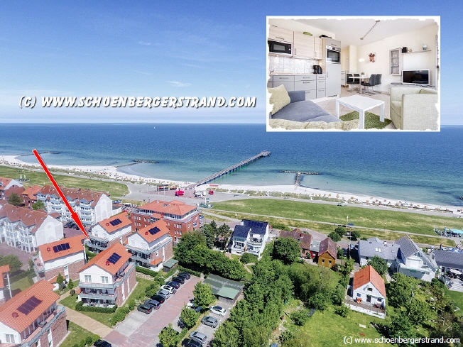Lage der Ferienwohnung in der Ostsee Residenz am Schönberger Strand
