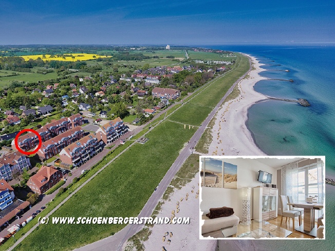 Lage der Ferienwohnung am Schönberger Strand Kiefernweg