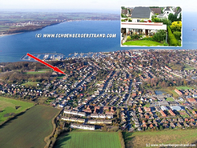 Ferienwohnung Gartenhaus Lage in Laboe