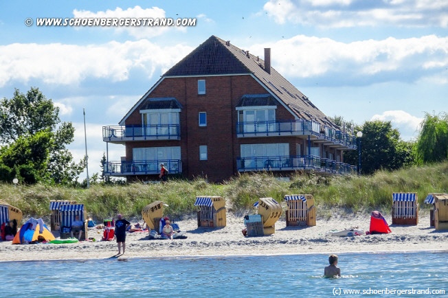 Blick von der Ostsee auf das Haus