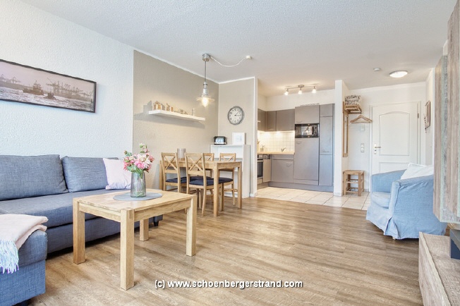 Wohnzimmer Ferienwohnung Hej Hamburg