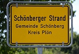 Ortsschild Schönberger Strand