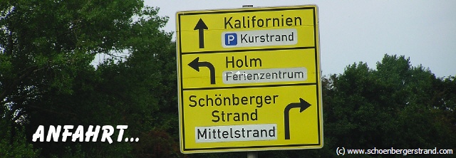 Anfahrt Schönberger Strand - Wegbeschreibung