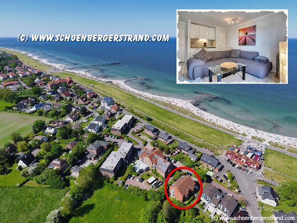 Lage Fewo Felsenburg am Schönberger Strand