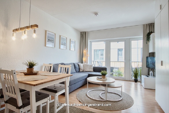 Wohn-Schlafzimmer Ferienwohnung Panorama 6