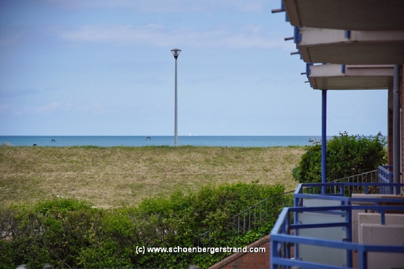 Blick vom Balkon auf die Ostsee
