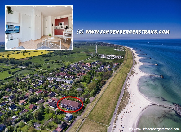 Ferienwohnung Panorama 6 Lage am Schönberger Strand