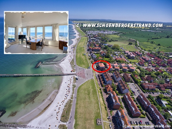 Panoramablick Lage am Schönberger Strand