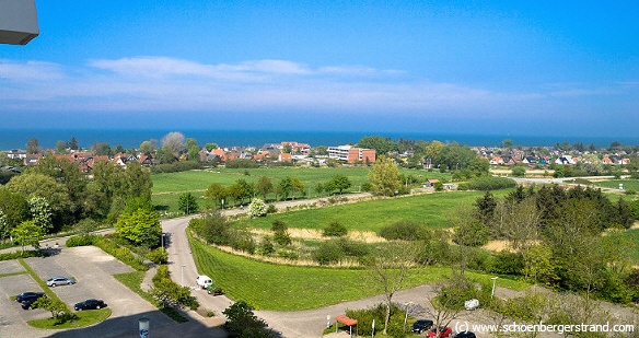 Blick auf Kalifornien vom Balkon