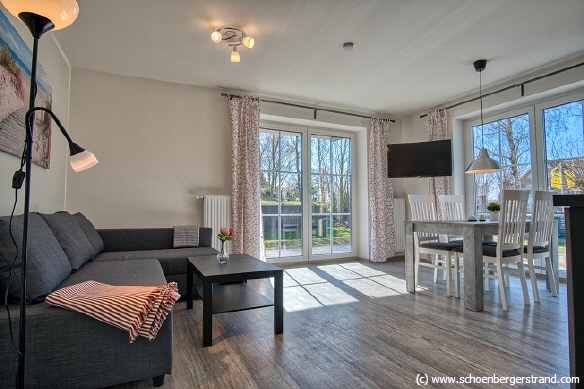 Wohnzimmer Ferienwohnung Strandvilla 1