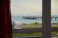 Ferienwohnung Strandperle Schönberger Strand Meerblick aus dem Fenster