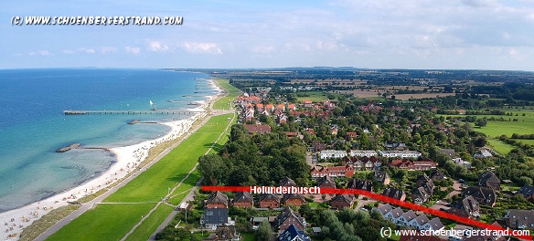 Blick von Norden auf die Straße