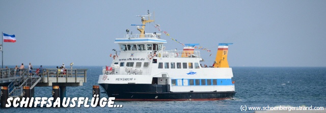 Schiffsausflüge - Ausflugsfahrten - Erlebnistörns von der Seebrücke Schönberger Strand