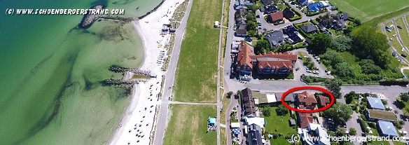 Luftbild mit Lage des Hauses