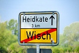Ortschild Wisch Heidkate